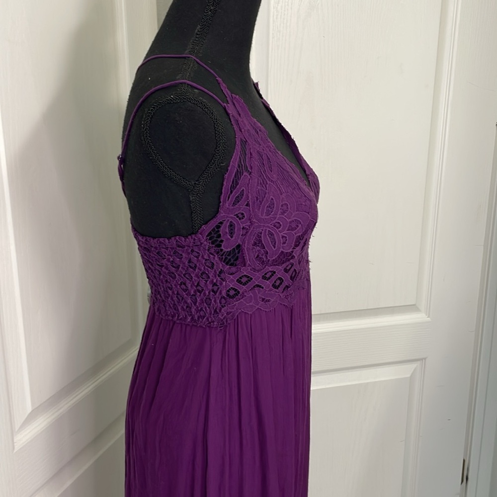 FP One Free People maxi dress plum size M purple burgundy - Picture 3 of 11